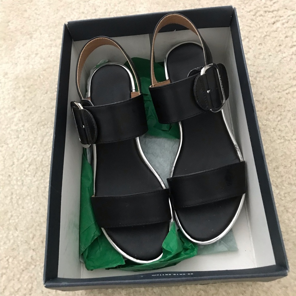 COPY - Tommy Hilfiger black leather sandals